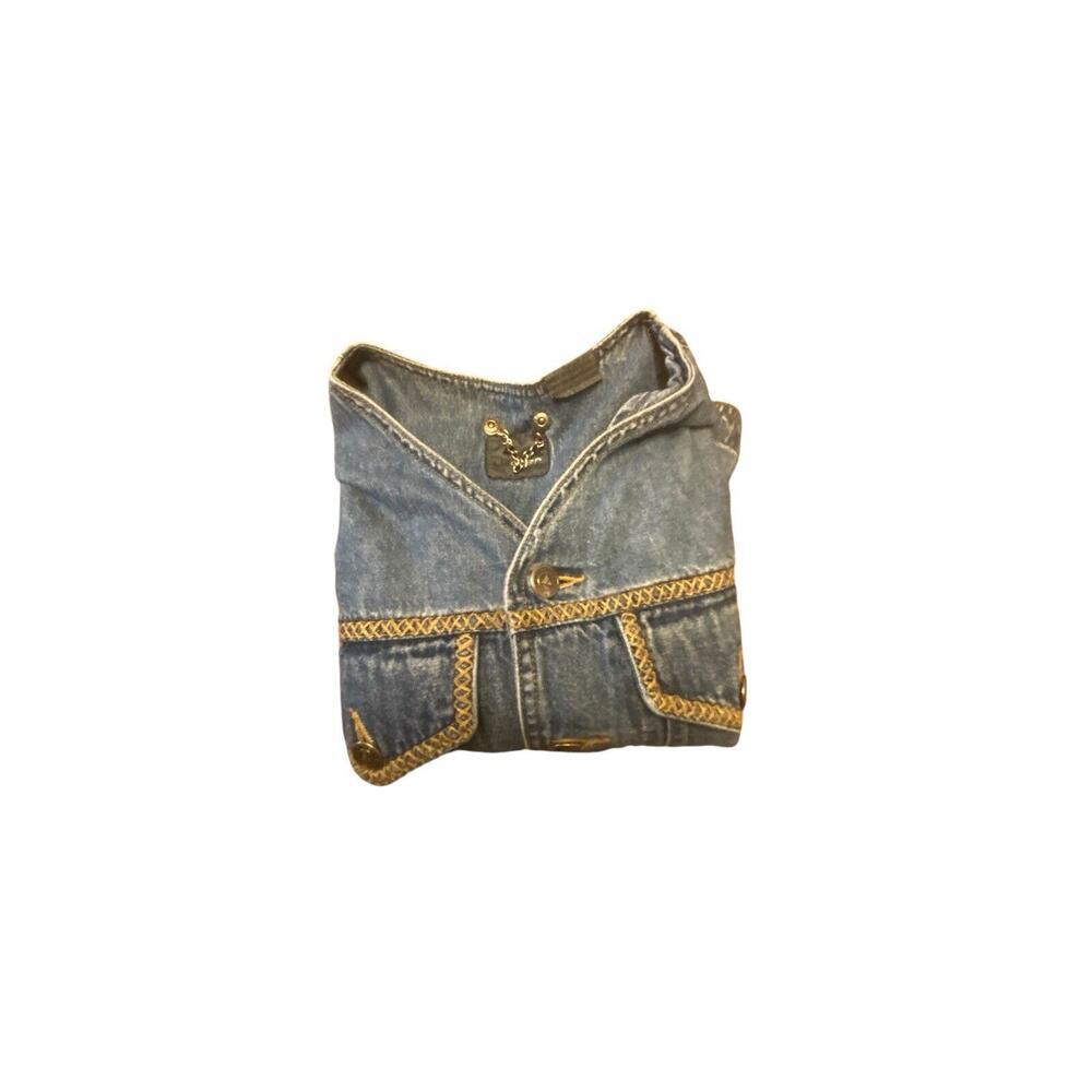 Liz Wear V Neck Denim Jacket Size Small Petite Long Sleeve Casual Vintage - Picture 15 of 16